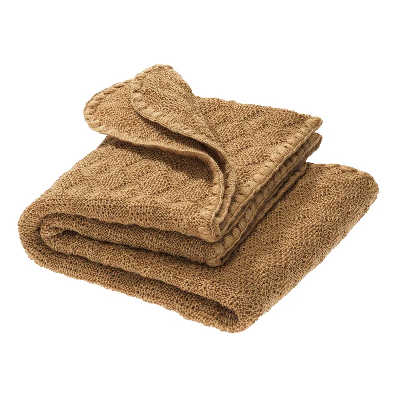 DISANA Woll-Babydecke Caramel