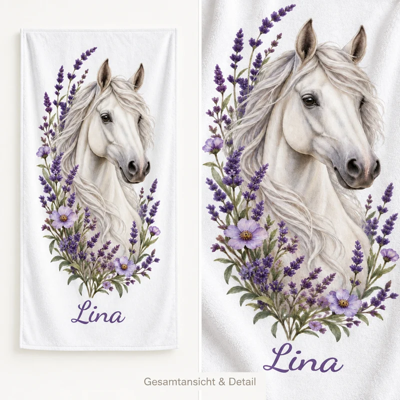 Handtuch mit Namen – Lavendel-Schimmel