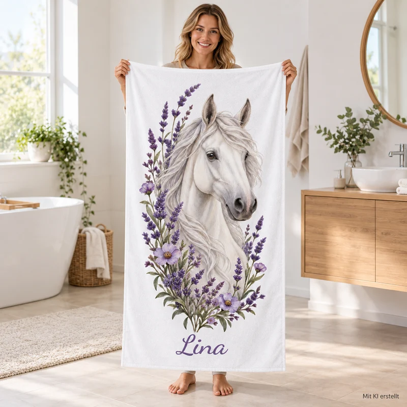 Handtuch mit Namen – Lavendel-Schimmel