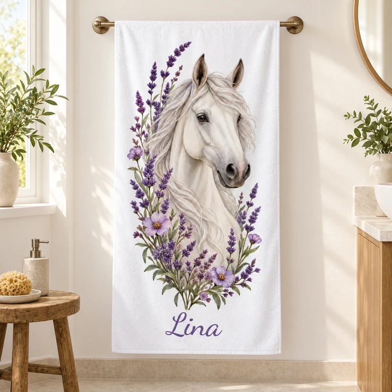 Handtuch mit Namen – Lavendel-Schimmel