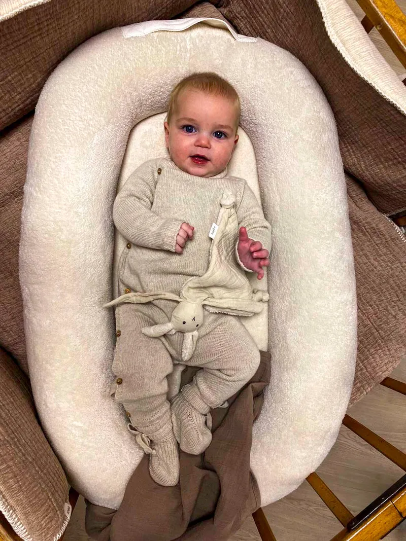 Baby lounger Malmo pebble