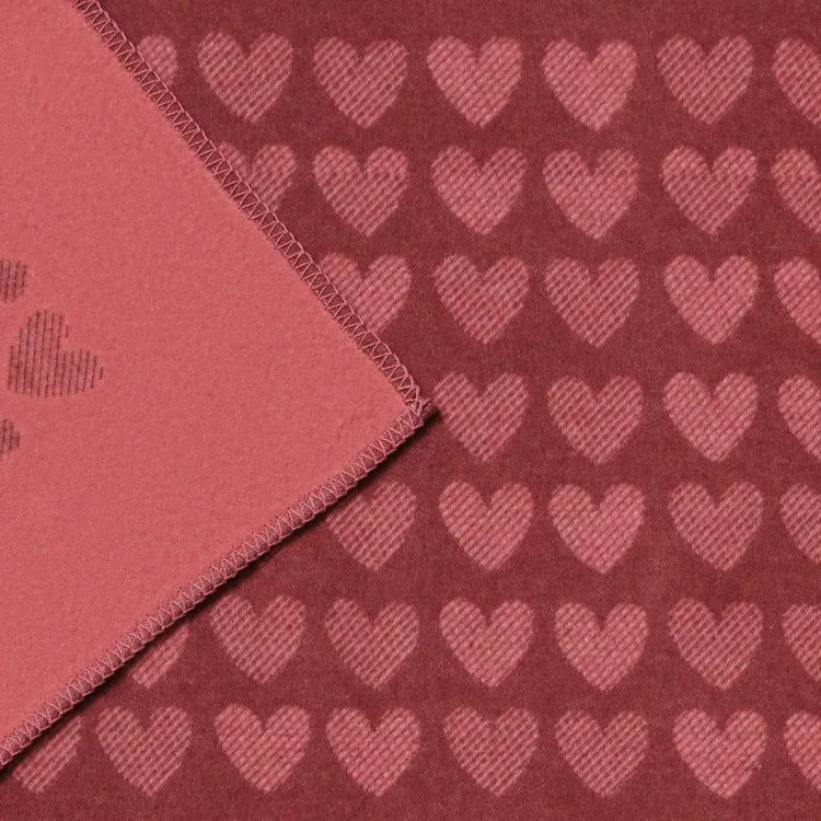 SYLT Flanelldecke Love rot
