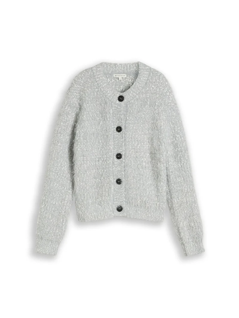 Loose Fit Cardigan aus Federgarn