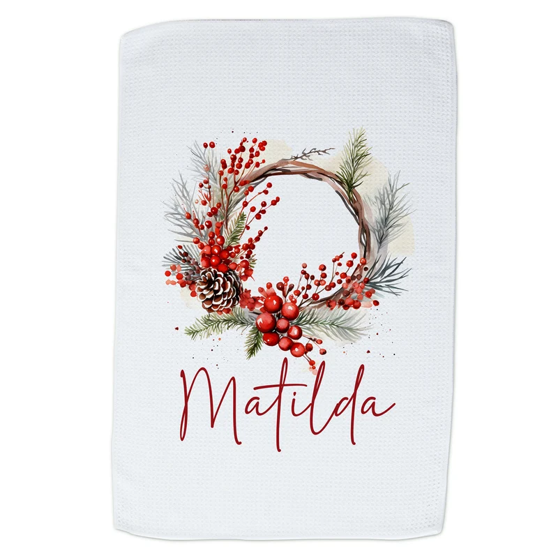 Personalisiertes Geschirrtuch Weihnachten - Ein festlicher Willkommensgruß