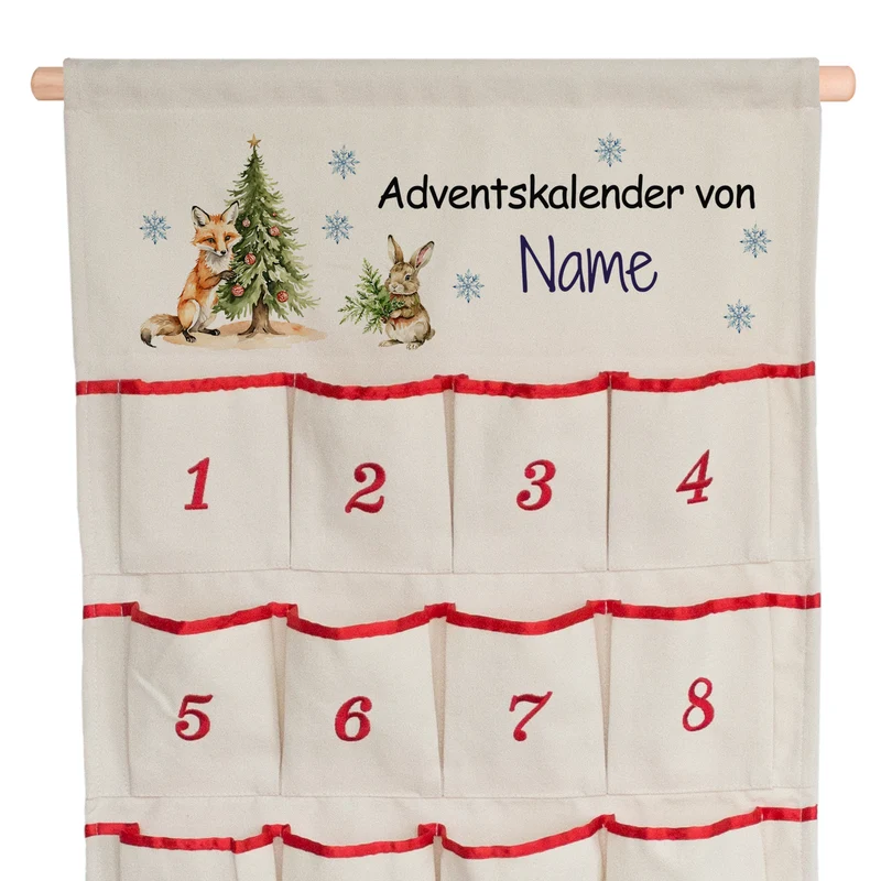 Adventskalender mit personalisierbarem Motiv - Vorfreude auf Weihnachten
