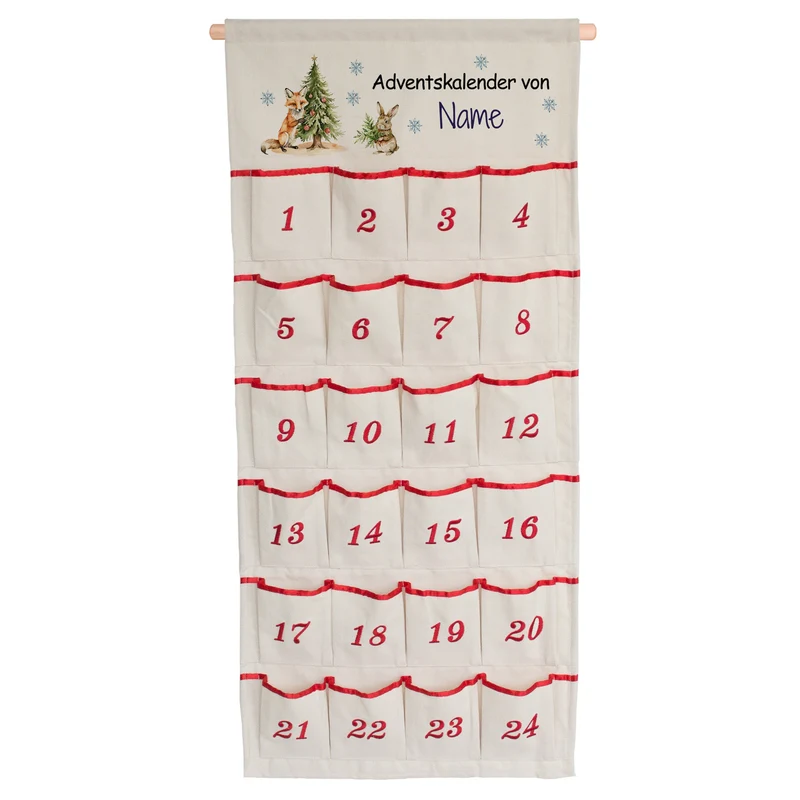 Adventskalender mit personalisierbarem Motiv - Vorfreude auf Weihnachten