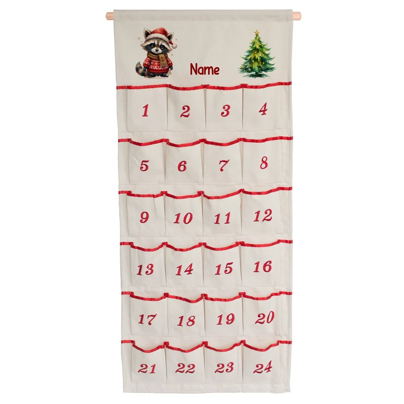 Adventskalender mit Waschbär - Vorfreude auf Weihnachten