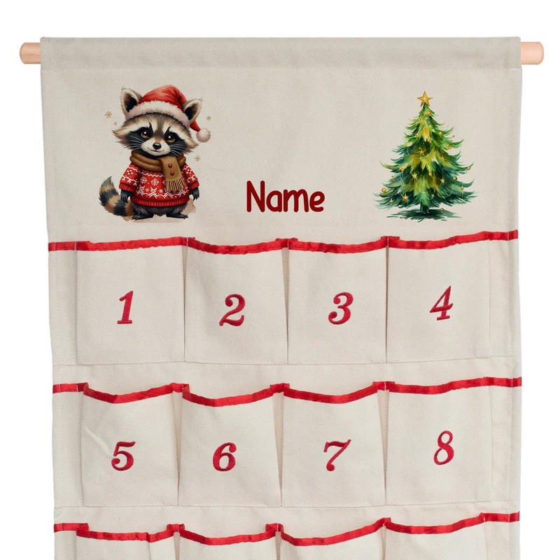 Adventskalender mit Waschbär - Vorfreude auf Weihnachten