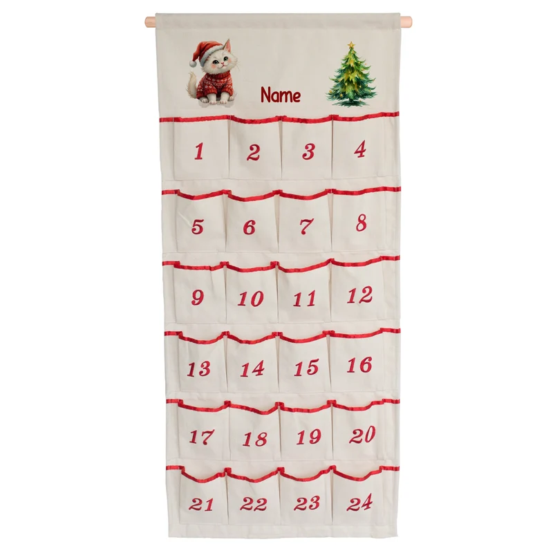 Adventskalender mit niedlichem Kätzchen - Vorfreude auf Weihnachten