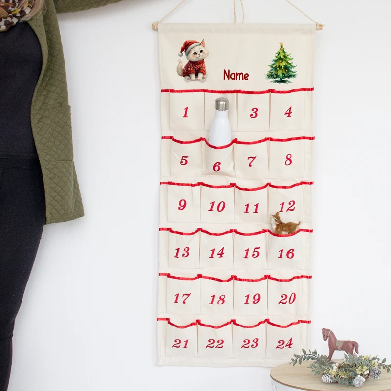 Adventskalender mit niedlichem Kätzchen - Vorfreude auf Weihnachten