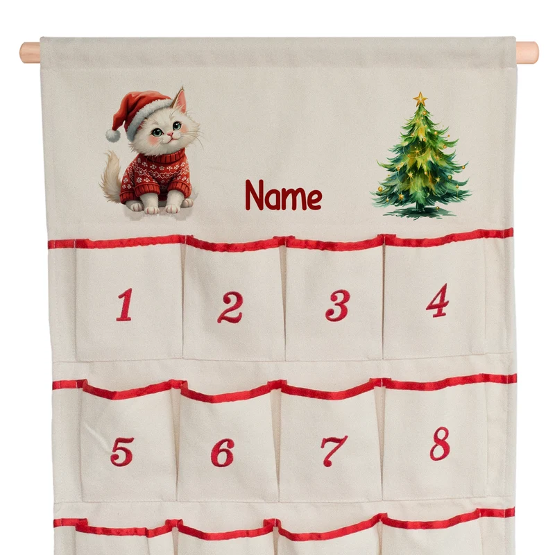 Adventskalender mit niedlichem Kätzchen - Vorfreude auf Weihnachten