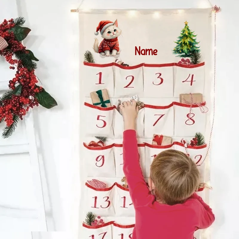 Adventskalender mit niedlichem Kätzchen - Vorfreude auf Weihnachten