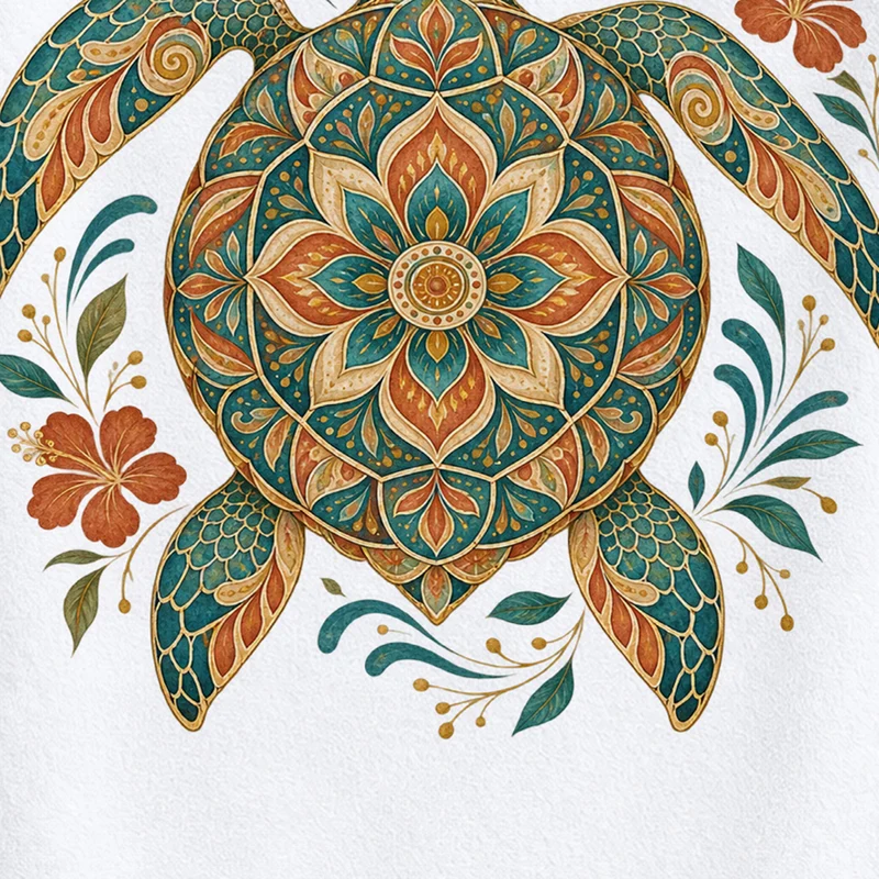 Handtuch Schildkröte Boho-Schildkröte mit Namen