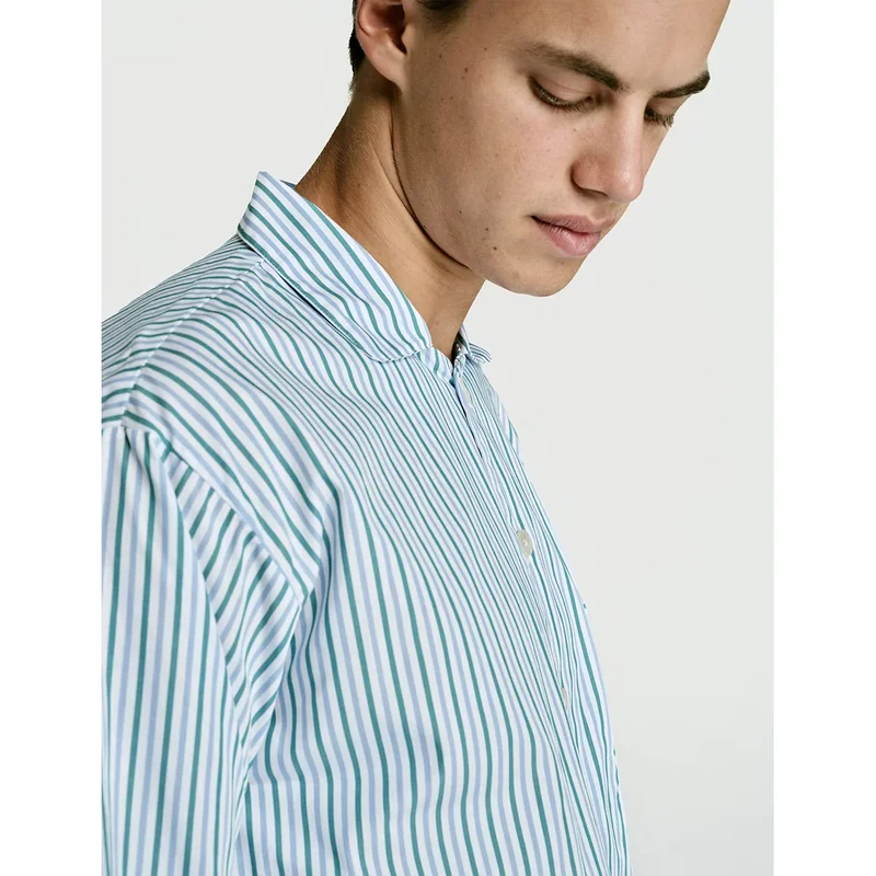 Long Sleeve & Pant Set — Green Stripe