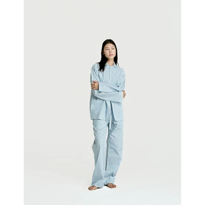 Long Sleeve & Pant Set — Green Stripe