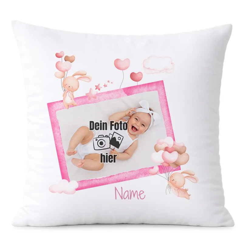 Kissen Babyfoto - Ein Lächeln für dein Zuhause
