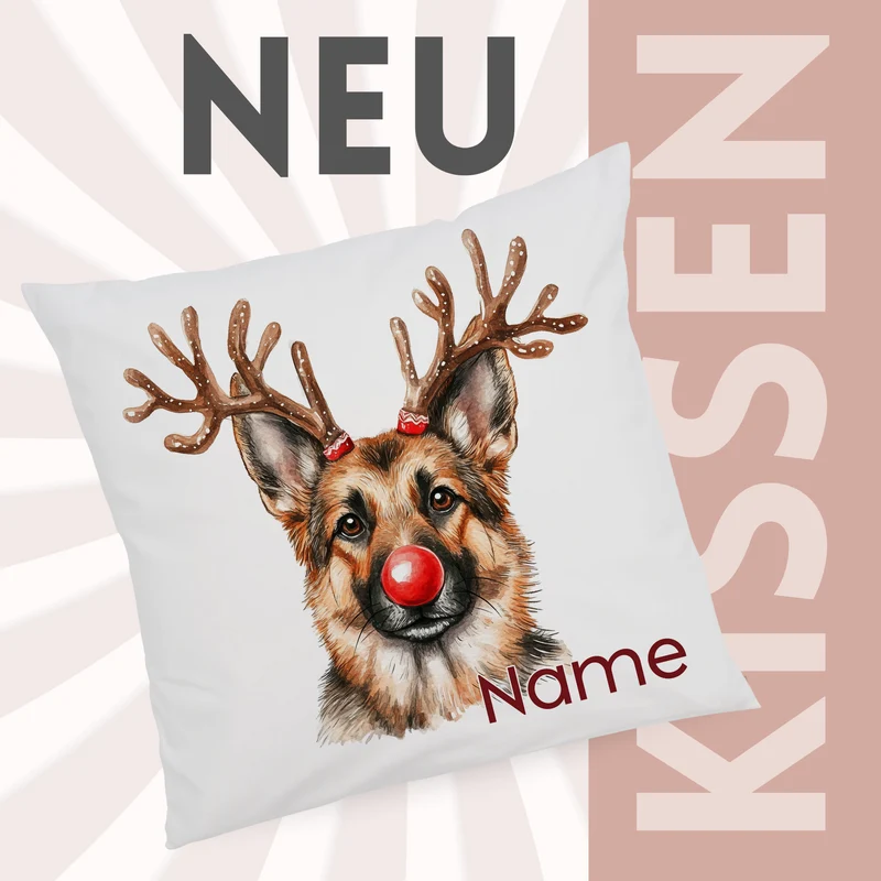 Kissenbezug Weihnachten Schäferhund