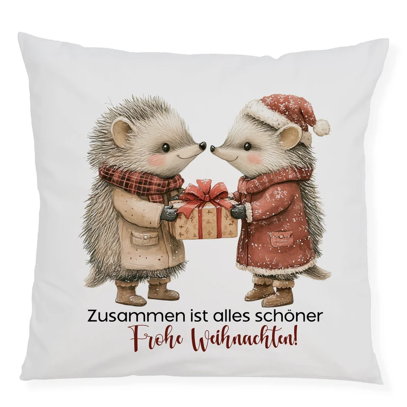 Kissenbezug Weihnachts-Motiv - Gemeinsam Freude teilen