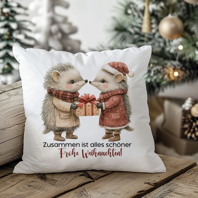 Kissenbezug Weihnachts-Motiv - Gemeinsam Freude teilen