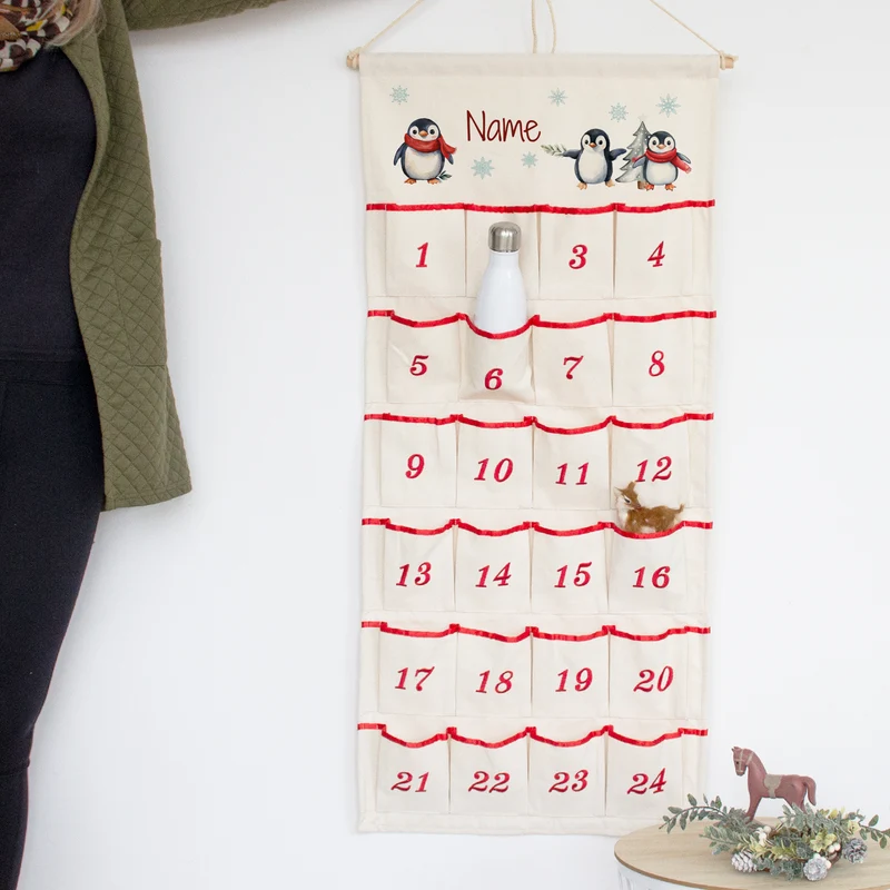 Adventskalender mit Pinguinen