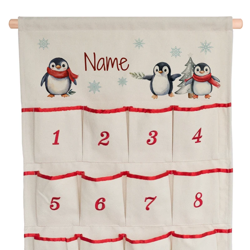 Adventskalender mit Pinguinen