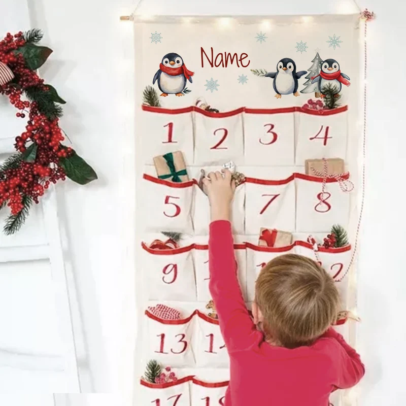 Adventskalender mit Pinguinen