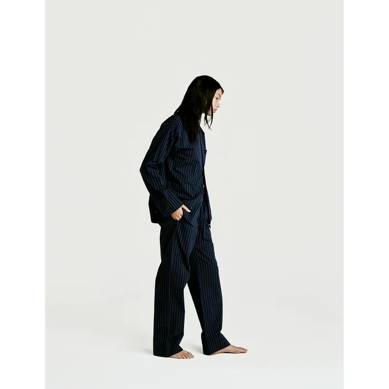 Long Sleeve & Pant Set — Navy Stripe
