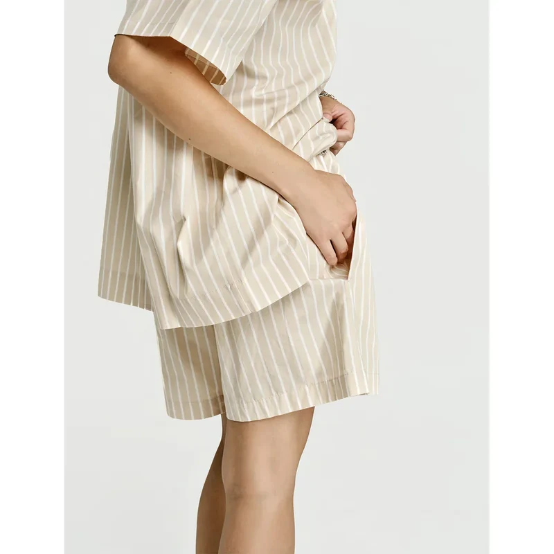 Short Sleeve & Short Set — Latte