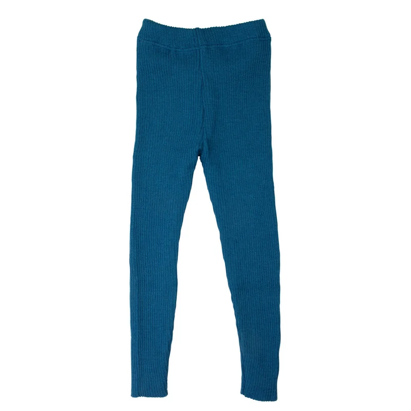 Baby Strick‑Leggings Schurwolle Blau Disana 50/56 und 62/68