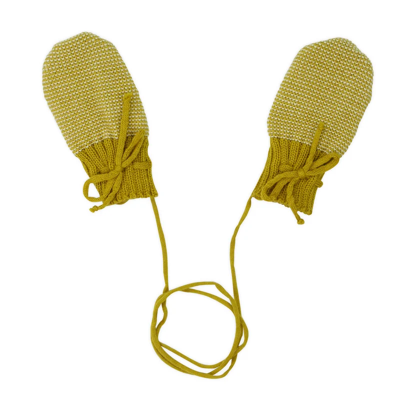 Baby Strick‑Handschuhe Schurwolle Gr. 7 cm ohne Daumen Disana