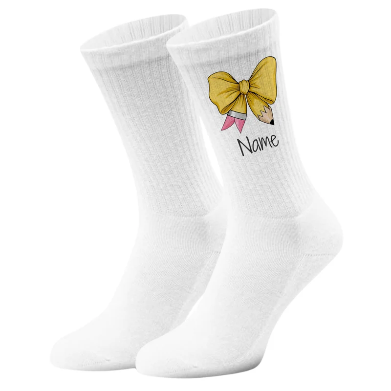 Socken mit gelber Schleife - Dein persönlicher Stil
