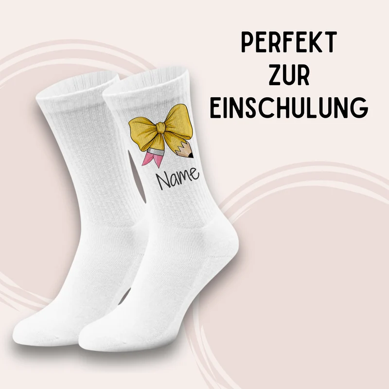 Socken mit gelber Schleife - Dein persönlicher Stil
