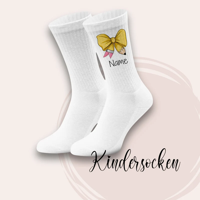 Socken mit gelber Schleife - Dein persönlicher Stil