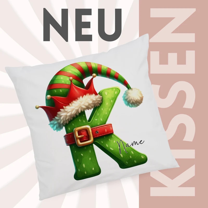 Kissenbezug Buchstabe K