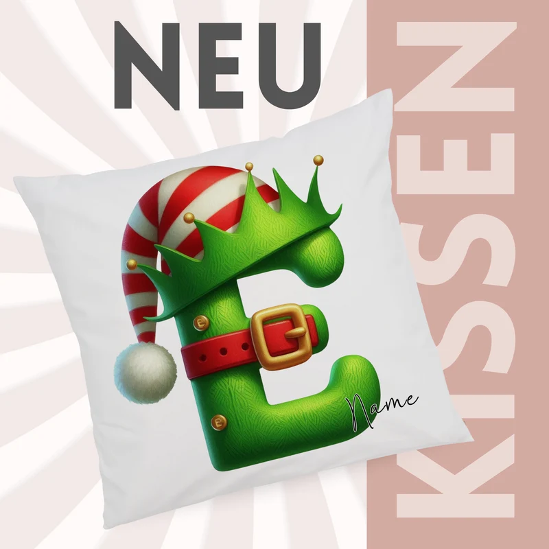 Kissenbezug Buchstabe E