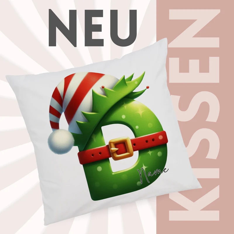 Kissenbezug Buchstabe D