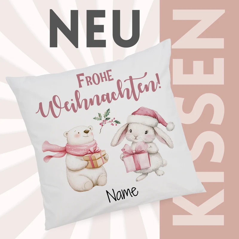 Kissenbezug mit Weihnachtsmotiven - Für ein gemütliches Fest