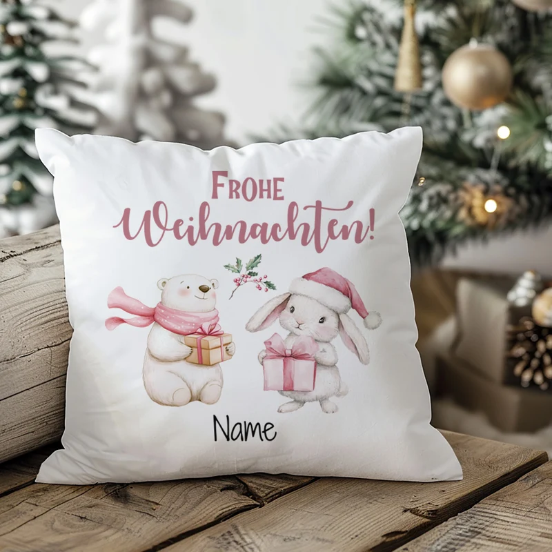 Kissenbezug mit Weihnachtsmotiven - Für ein gemütliches Fest