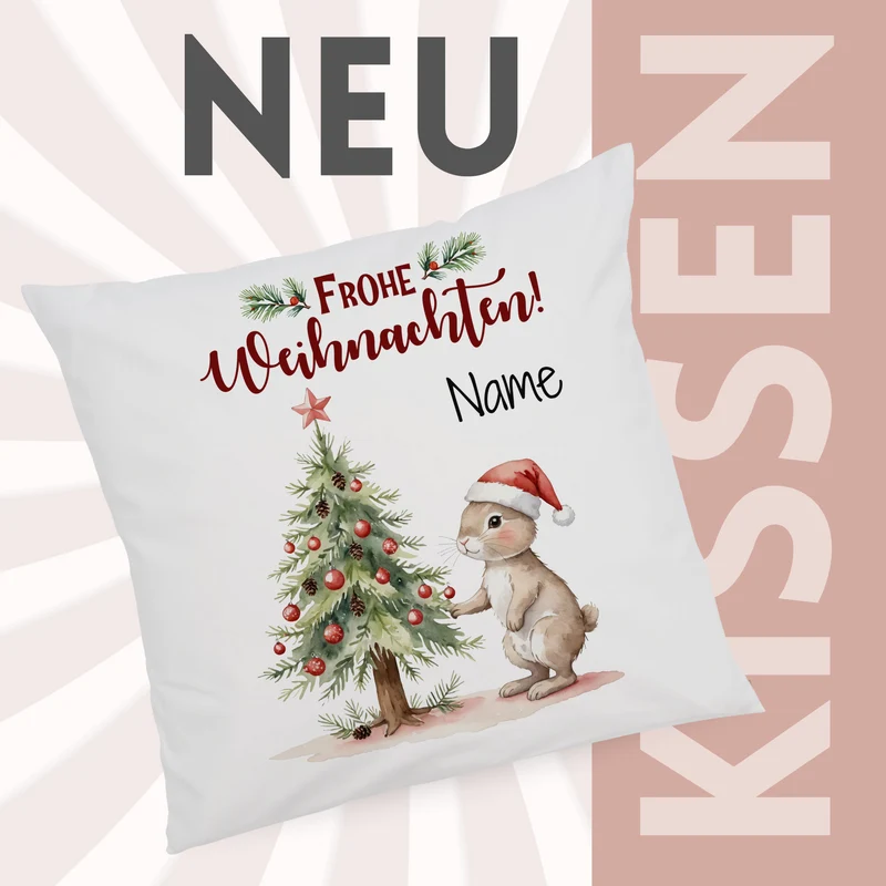 Kissenbezug Weihnachtsmotiv - Frohe Weihnachten für dein Zuhause
