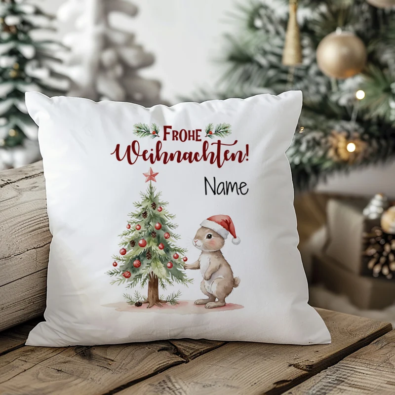 Kissenbezug Weihnachtsmotiv - Frohe Weihnachten für dein Zuhause