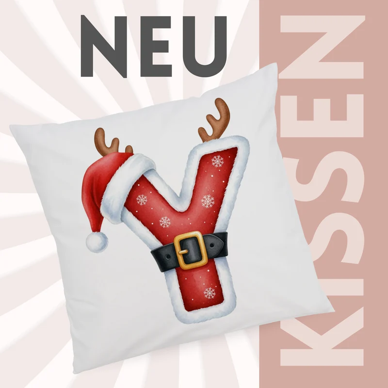 Weihnachts Kissenbezug Buchstabe Y