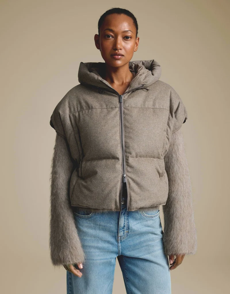 Venkina cozy, taupewood melange