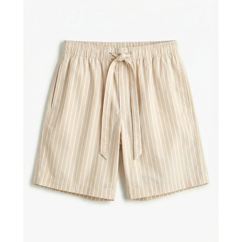 Sleep Short — Latte Stripe