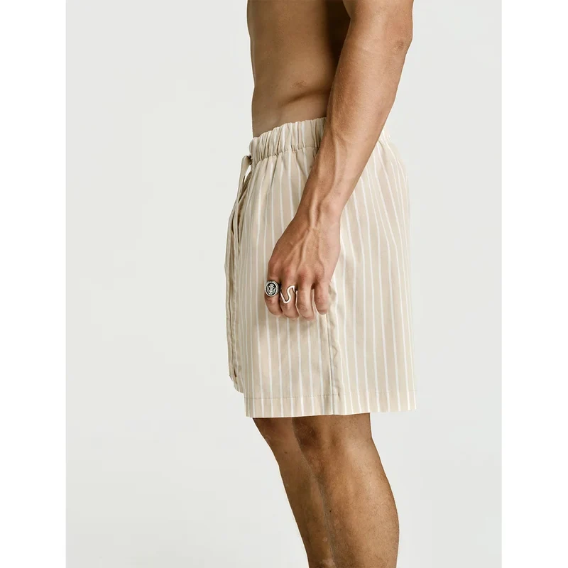 Sleep Short — Latte Stripe