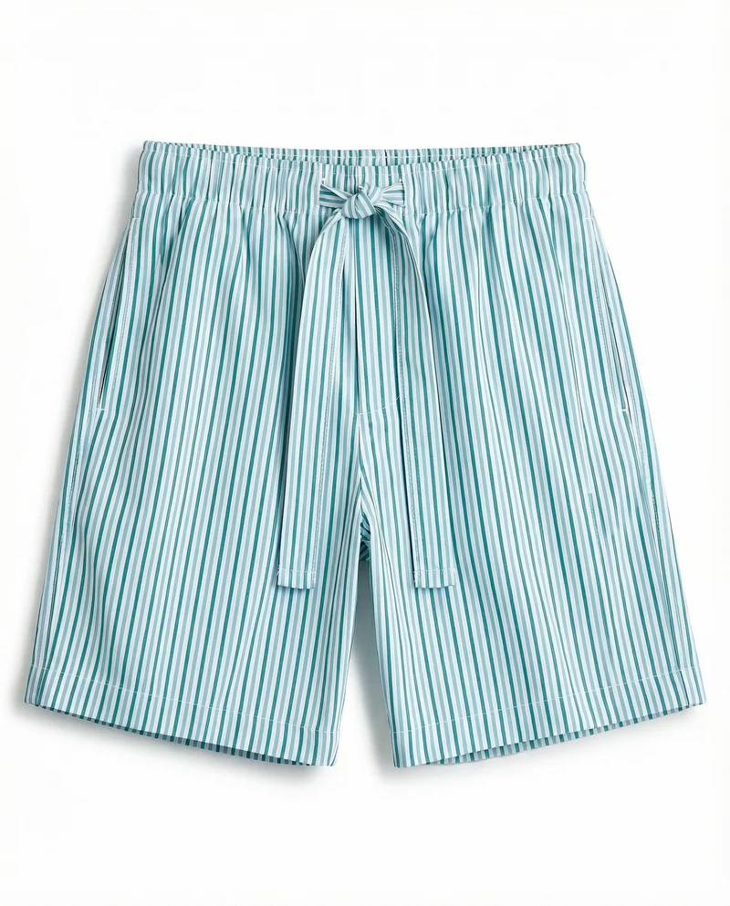 Sleep Short — Green Stripe