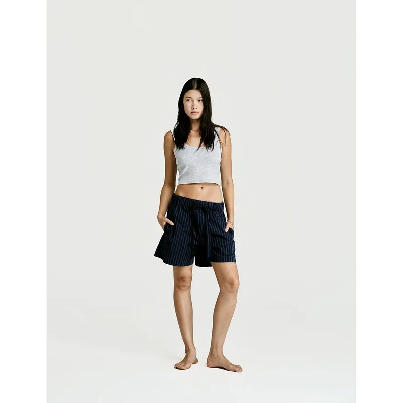Sleep Short — Navy Stripe