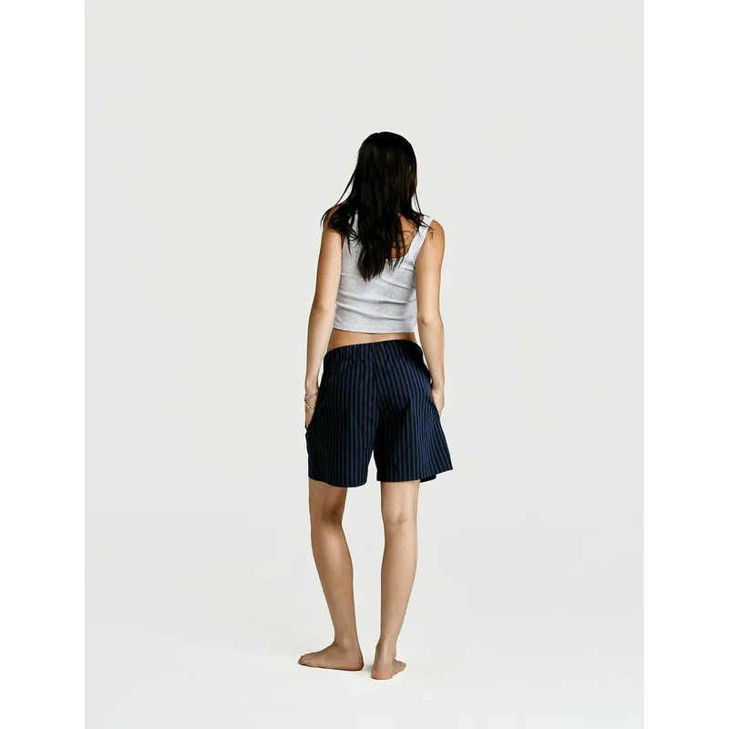 Sleep Short — Navy Stripe