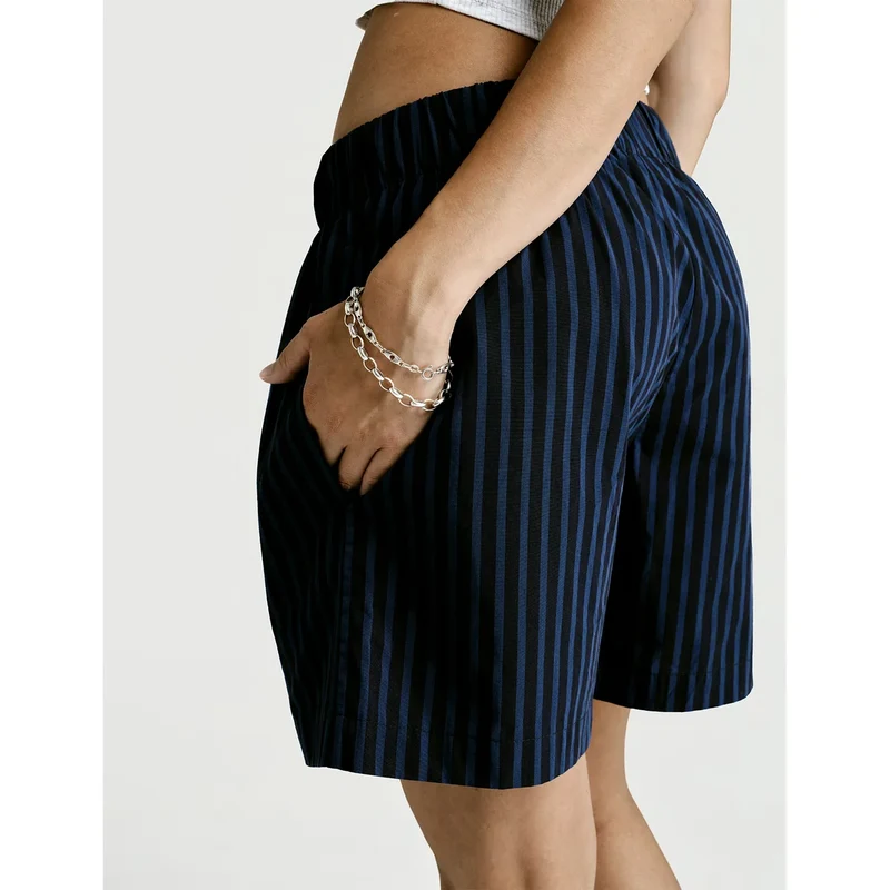 Sleep Short — Navy Stripe
