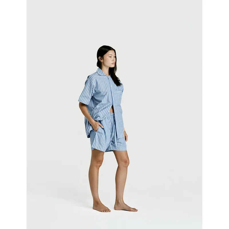 Short Sleeve Shirt — Sky Stripe