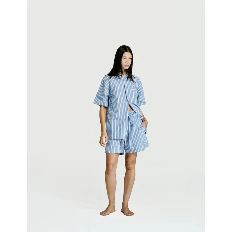 Short Sleeve Shirt — Sky Stripe